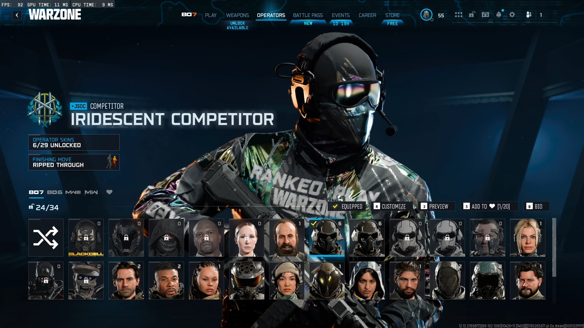 S3 Iridescent WZ Steam Account BO7